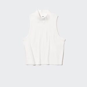 Uniqlo Mock Neck Sleeveless Cropped Sweater